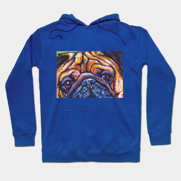 Pug Dog Bright colorful pop dog art  Edit Hoodie by bentnotbroken11